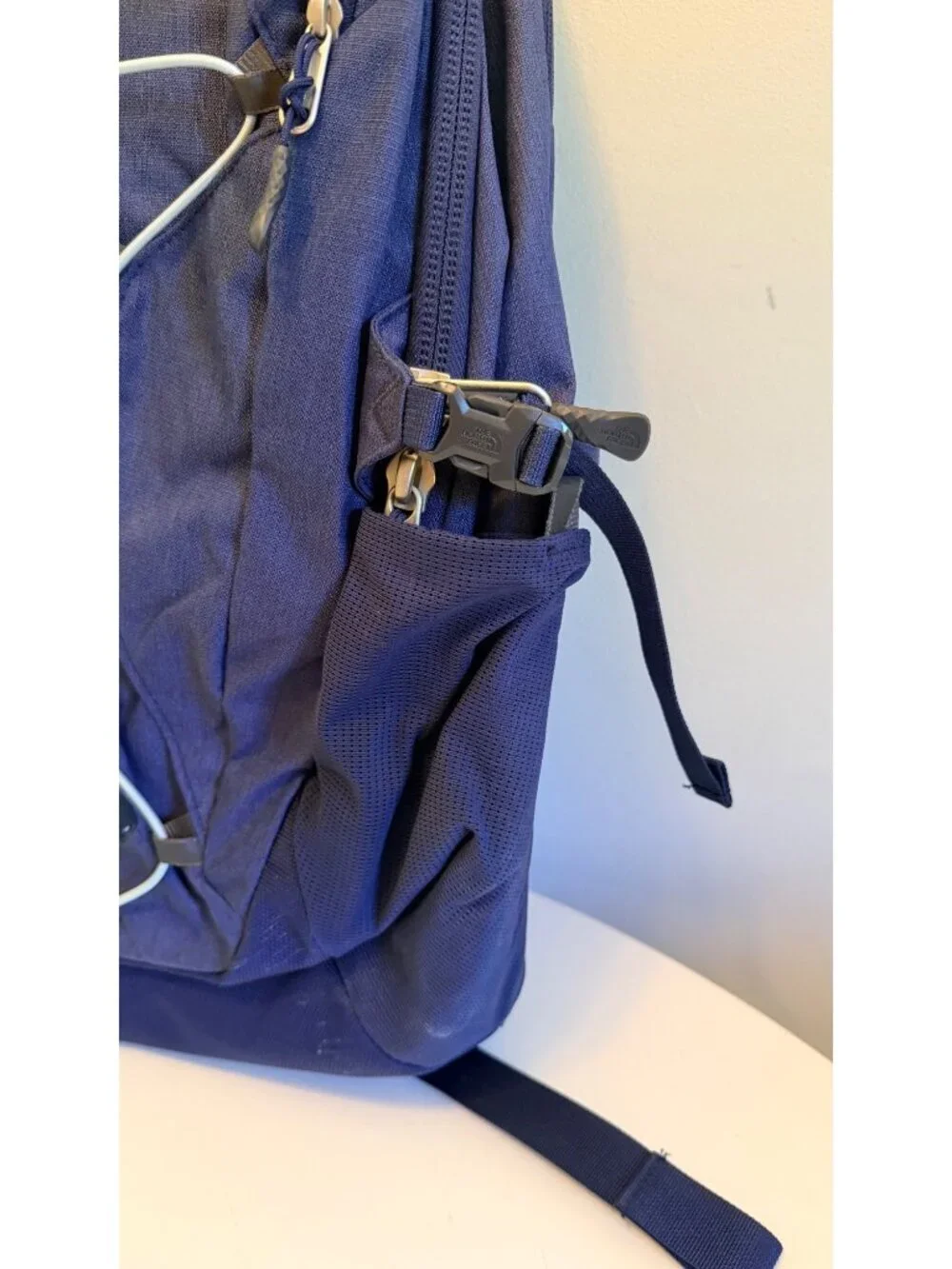 The North Face Borealis Backpack Navy Blue Dual Compartments Bungee Cord System